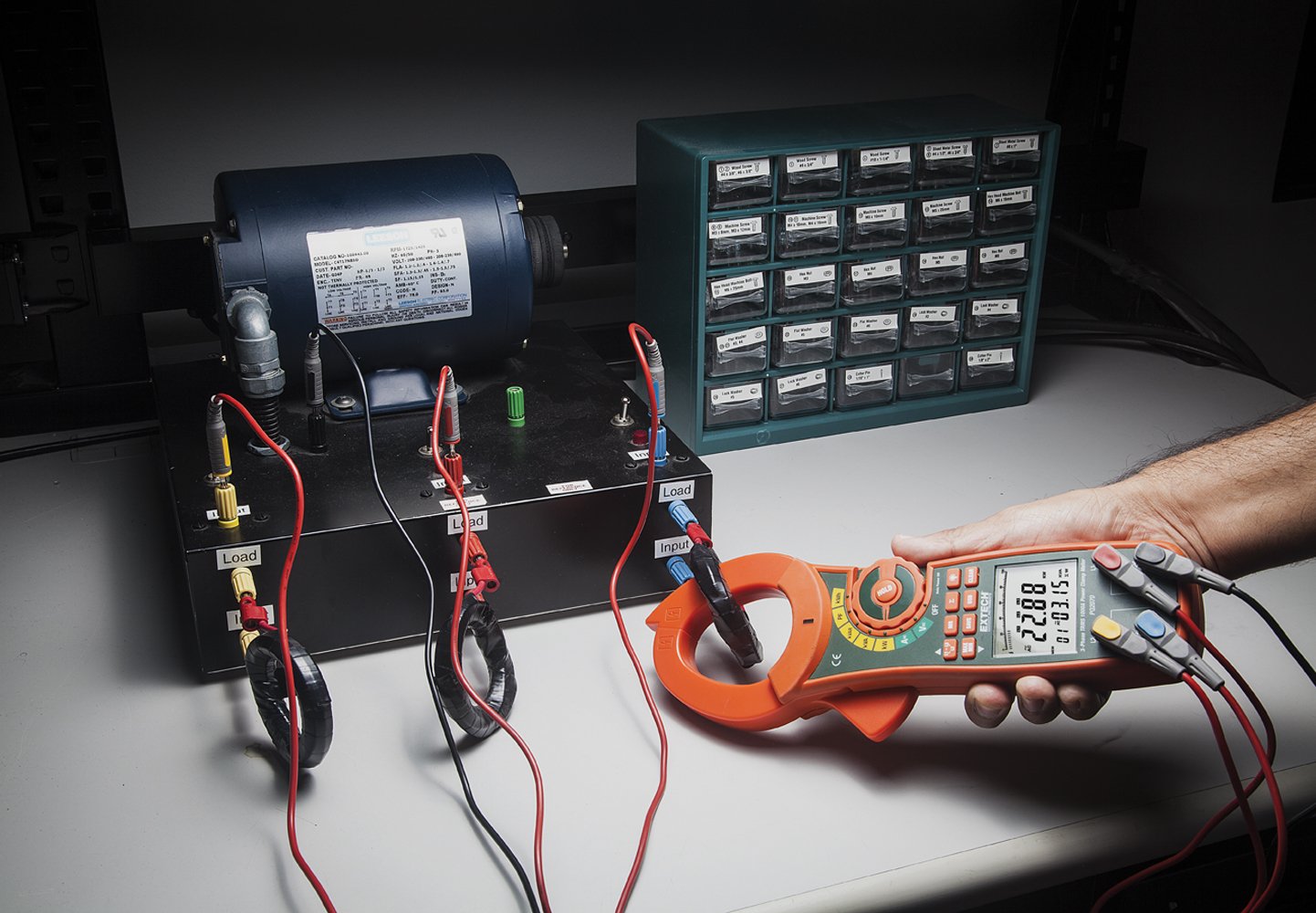 Extech PQ2071-1000 A 1-/3‑Phase True RMS Power Clamp Meter – AC Current, Voltage, Frequency, Power Measurements (kW, kVA, kVAR, kWh), Power Factor & Phase, Data Logging with USB