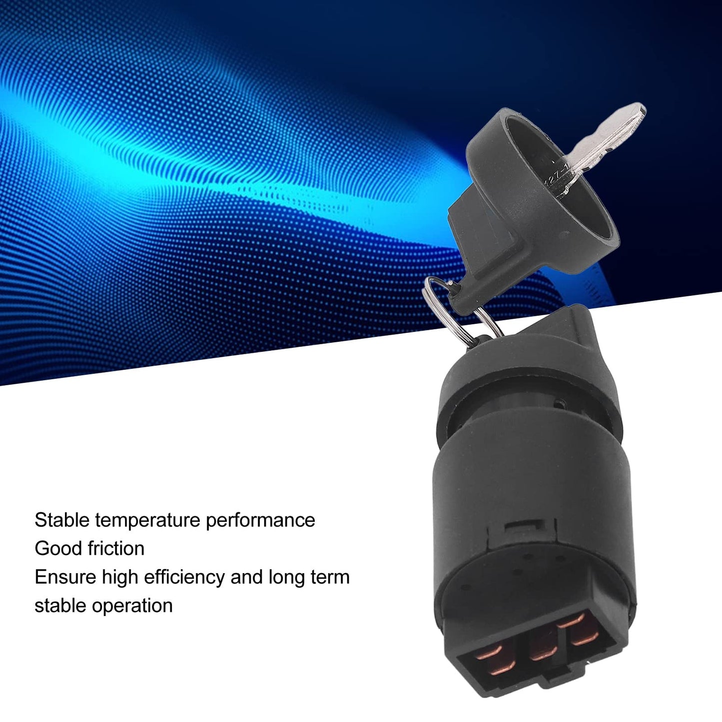 Hapivida Ignition Starter Switch, 2 Keys ABS Key Switch with Lock