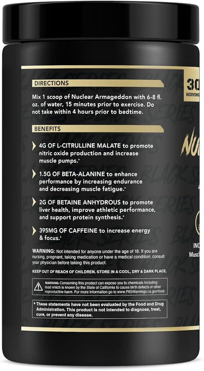 Anabolic Warfare Nuclear Armageddon Pre Workout Powder Pre-Workout for Men & Women with L-Citrulline, Beta Alanine Powder and Caffeine (Fruit Explosion - 30 Servings)