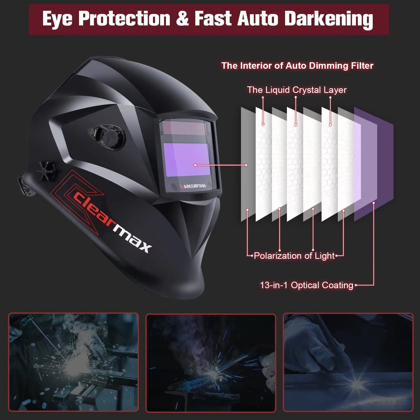 ARCCAPTAIN 50A Plasma Cutter & Welding Helmet
