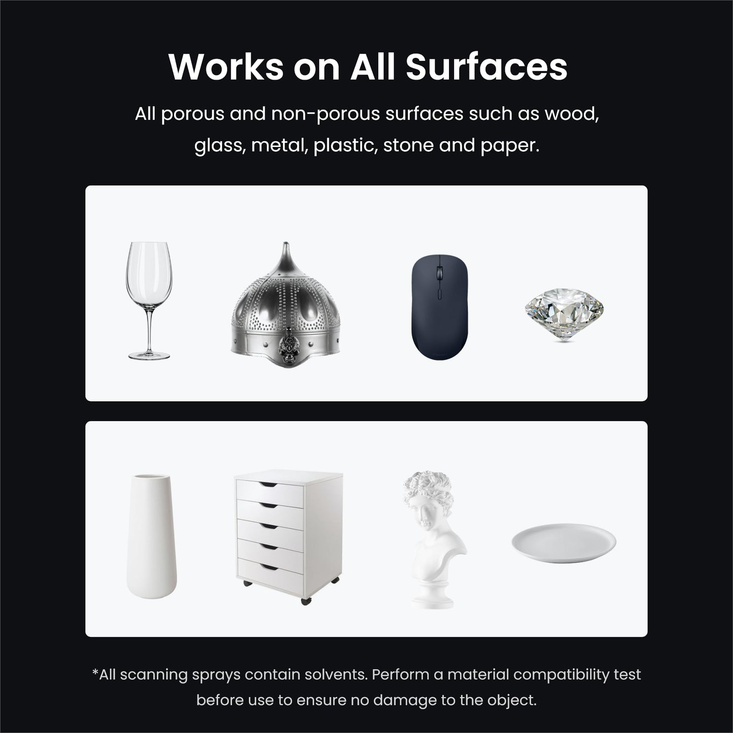Revopoint 3D Scanning Spray for 3D Scanners, No Cleaning Needed, for Transparent, Reflective or Highly Textured Surfaces Objects, 500ml, AB6