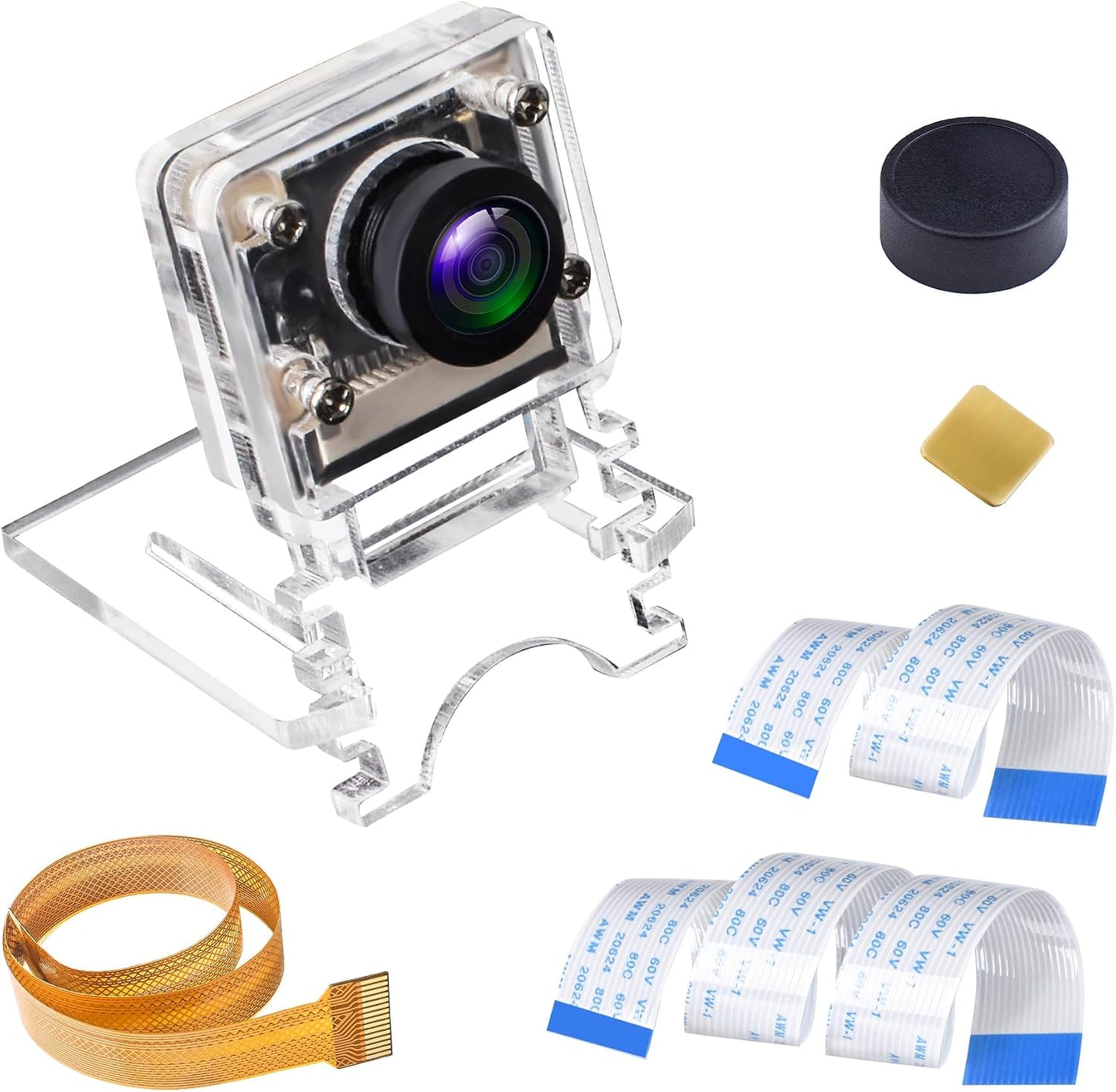 Smraza 5 1080p OV5647 4 3 3 2 Camera Module Megapixels Sensor, Adjustable Focus Wide Angle Fish-Eye Lens Webcam