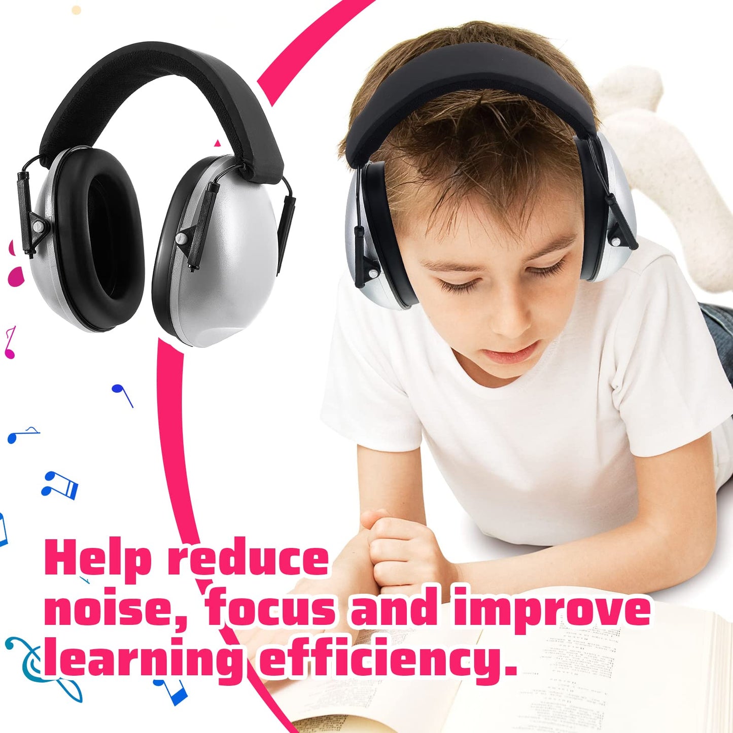 Amylove 24 Pcs Kids Ear Protection Noise Cancelling Headphones Noise Reduction Ear Muffs 27dB Hearing Protection (7 Colors)