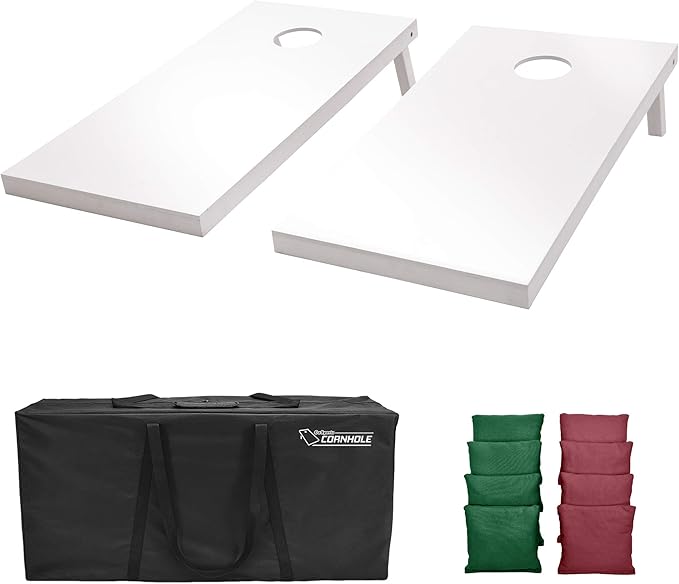 GoSports 4 ft x 2 ft Regulation Size Wooden Cornhole Boards Set - Includes Carrying Case and Over 100 Optional Bean Bag Colors