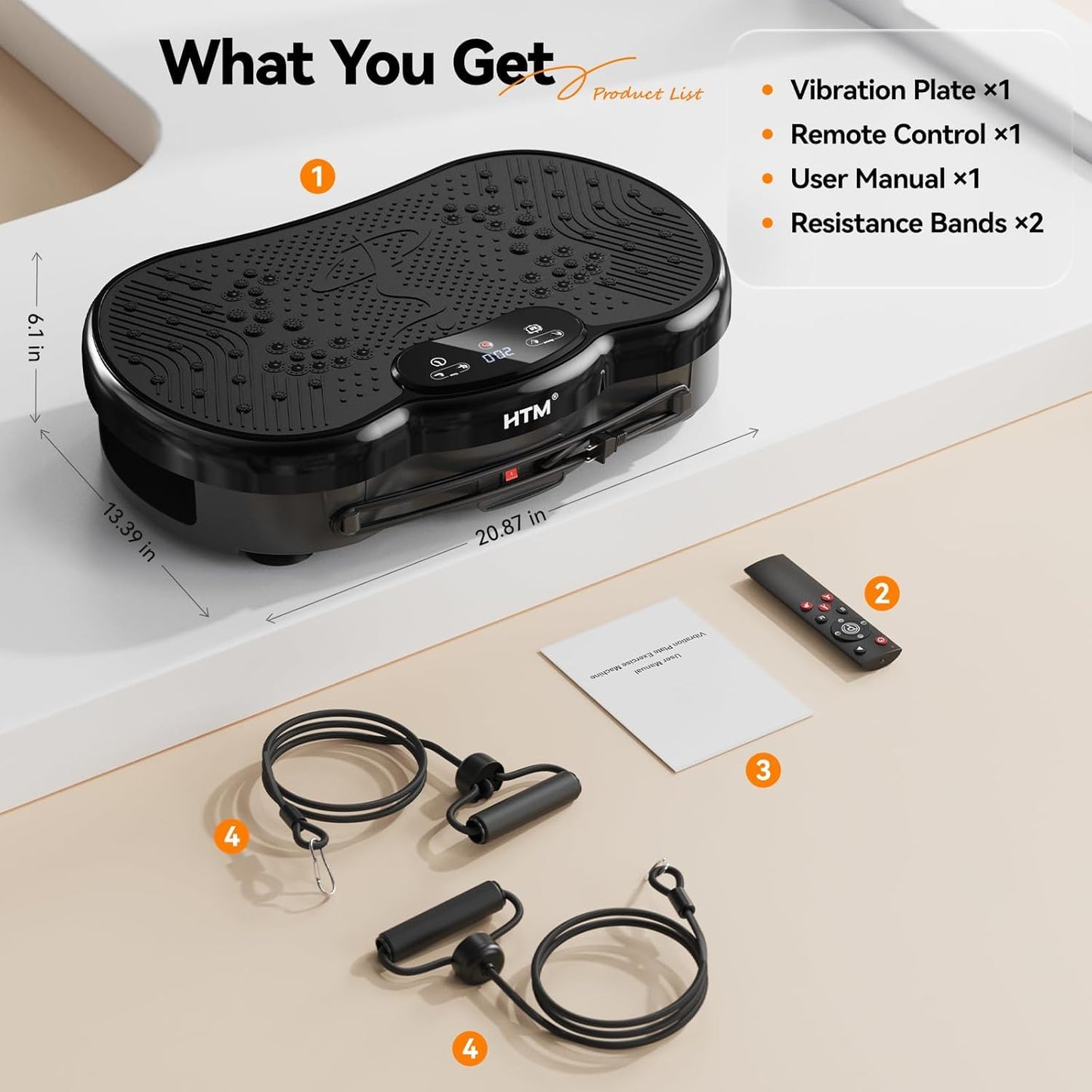 Vibration Plate Exercise Machine, Whole Body Shake Plate for Weight Loss Vibrating Platform with Resistance Bands Slot, 300 Lbs Capacity, 120-Speed, 9 Workout Modes for Home Fitness, Muscle Toning