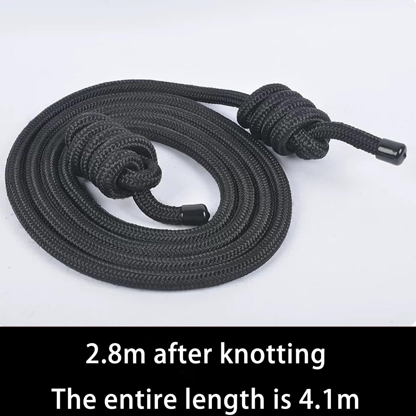 【Heavy Weighted Jump Rope 450g & Flow Rope 2-in-1】13.8ft/4.2m Full Length Braided Polyester Fitness Rope for Cardio, Strength Training - Full Body Exercise for Home Gym，boxing jump rope men