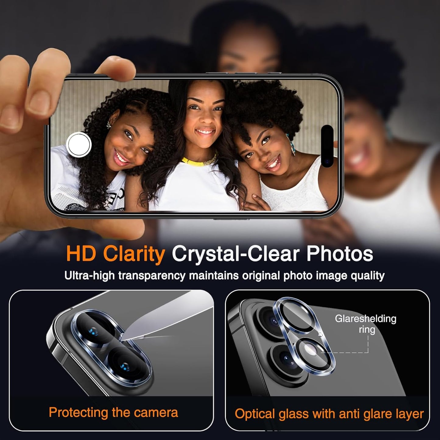 3 Pack 16 3 Pack 9H Wiaocit Tempered Glass Screen Protector for iPhone with Camera Lens Protector, Hardness, Bubble