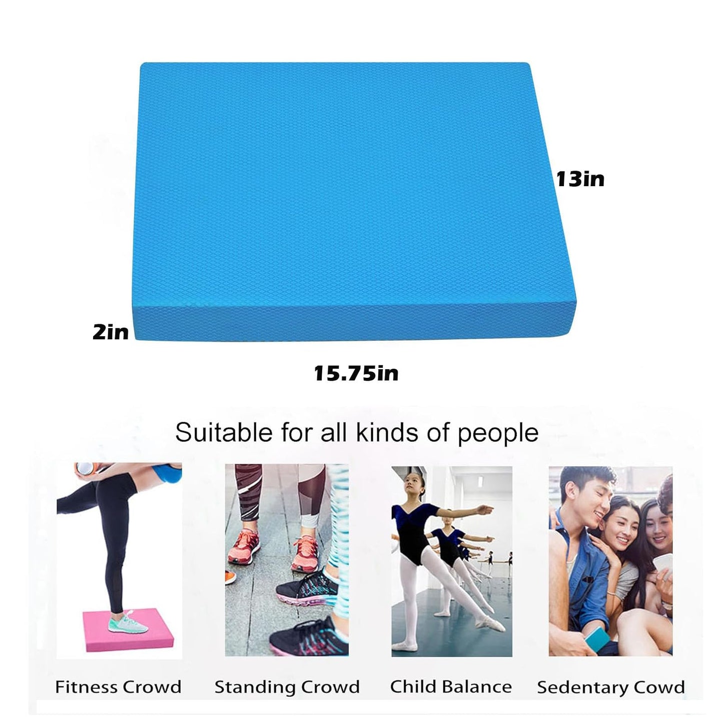 Balance Pad,Foam Balance Pad,15.8" x 13" x 2" Exercise Balance Pad,For Physical Therapy Yoga Balance Training