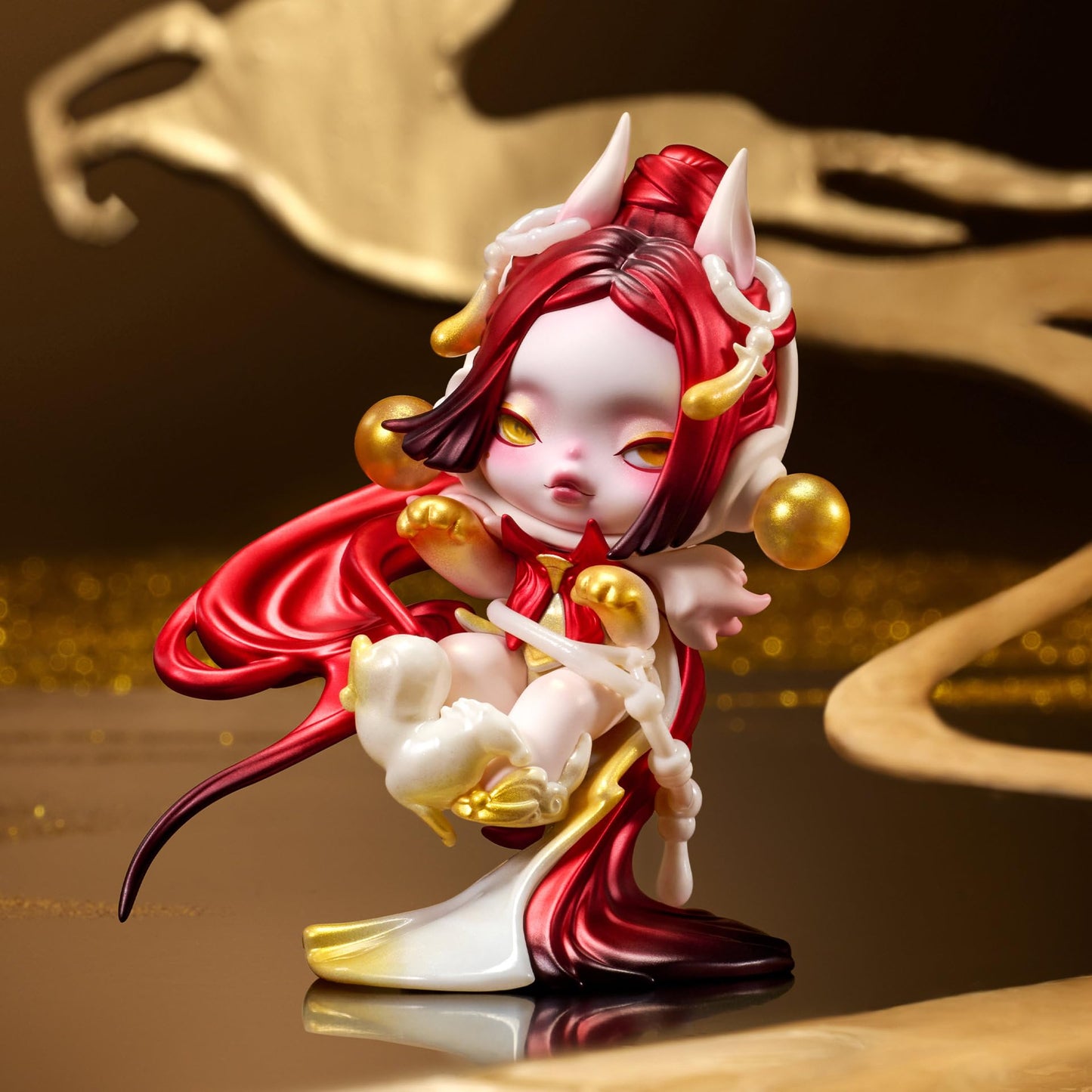POP MART SKULLPANDA Celestial Horse Figure, 3.94 inches Height, Toys for Modern Home Decor, Collectible Toy Set for Desk Accessories