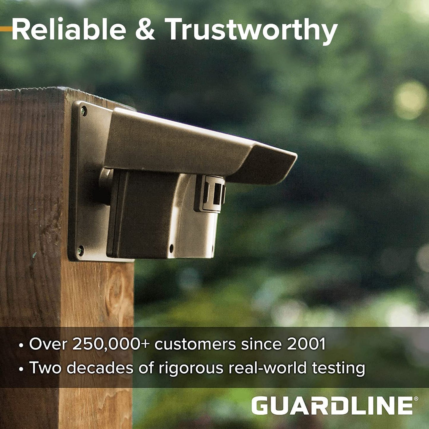 Guardline 500 Foot Range Wireless Driveway Alarm [2 Motion Detector Alarm Sensors & 1 Receiver] Weatherproof Outdoor Security Alert System for Home & Property