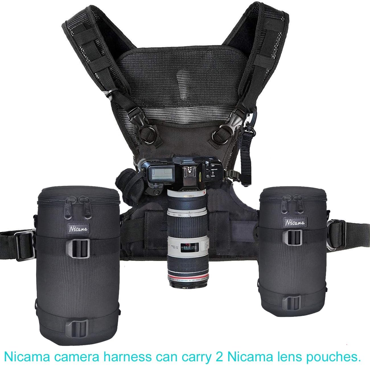 LB3 100-400mm 100-500 70-200 180mm 600 70-300mm 90mm 70-200mm Nicama Deluxe Water-Resistant Camera Lens Pouch Case