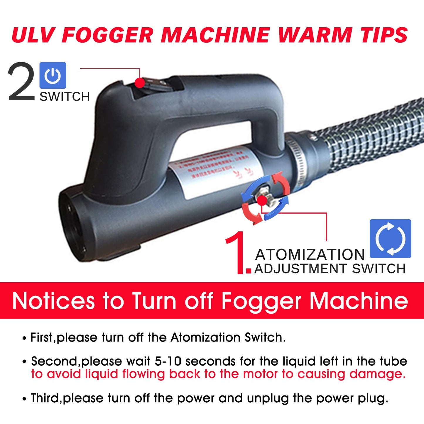 SWANSOFT 7L(1.85 Gallon) ULV Fogger Machine, Electric Atomizer Sprayer, Portable Foggers Machine for Home Indoor