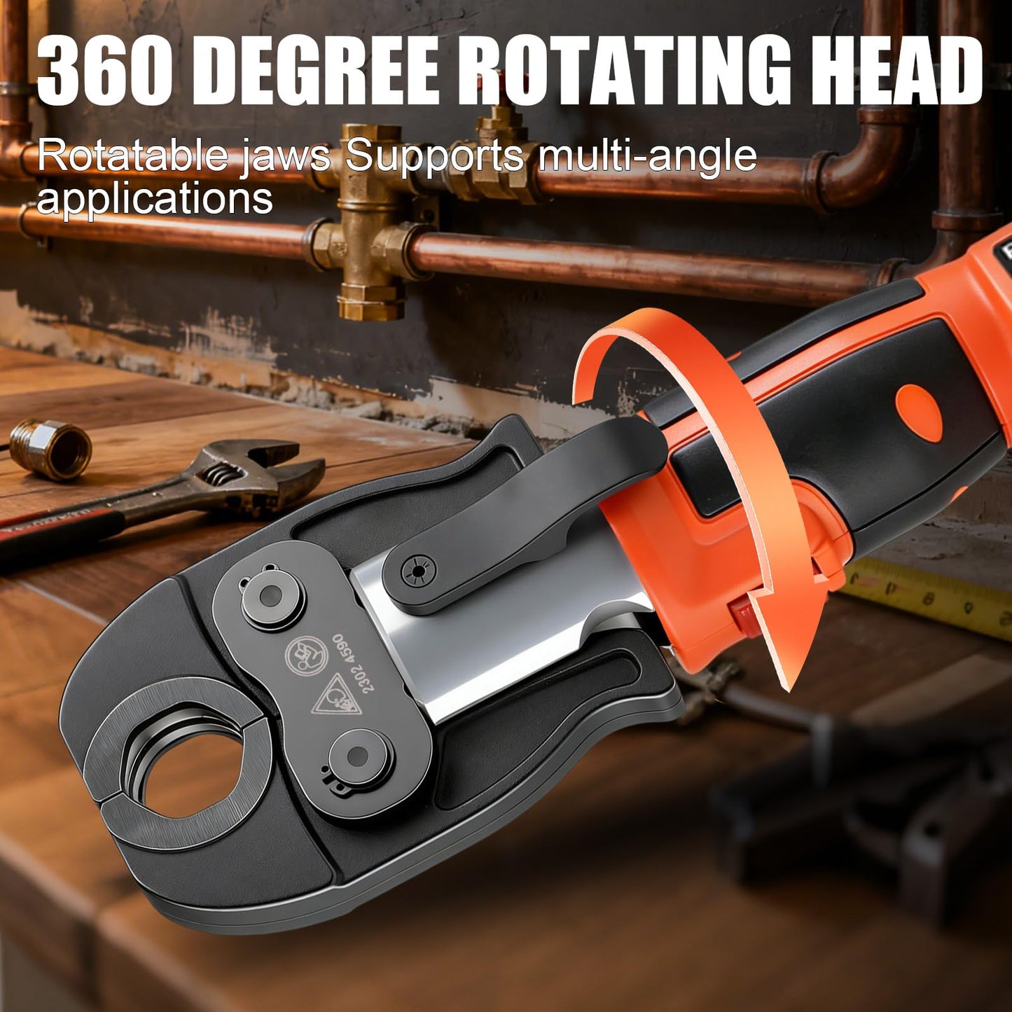 HZLZRZ Pro Press Tool with 1/2", 3/4", 1"Pro Press Copper Crimper Tool with 12-Ton Hydraulic Power, Apply US Standard Copper Pipe or Stainless Steel Tube, Suitable for Plumber