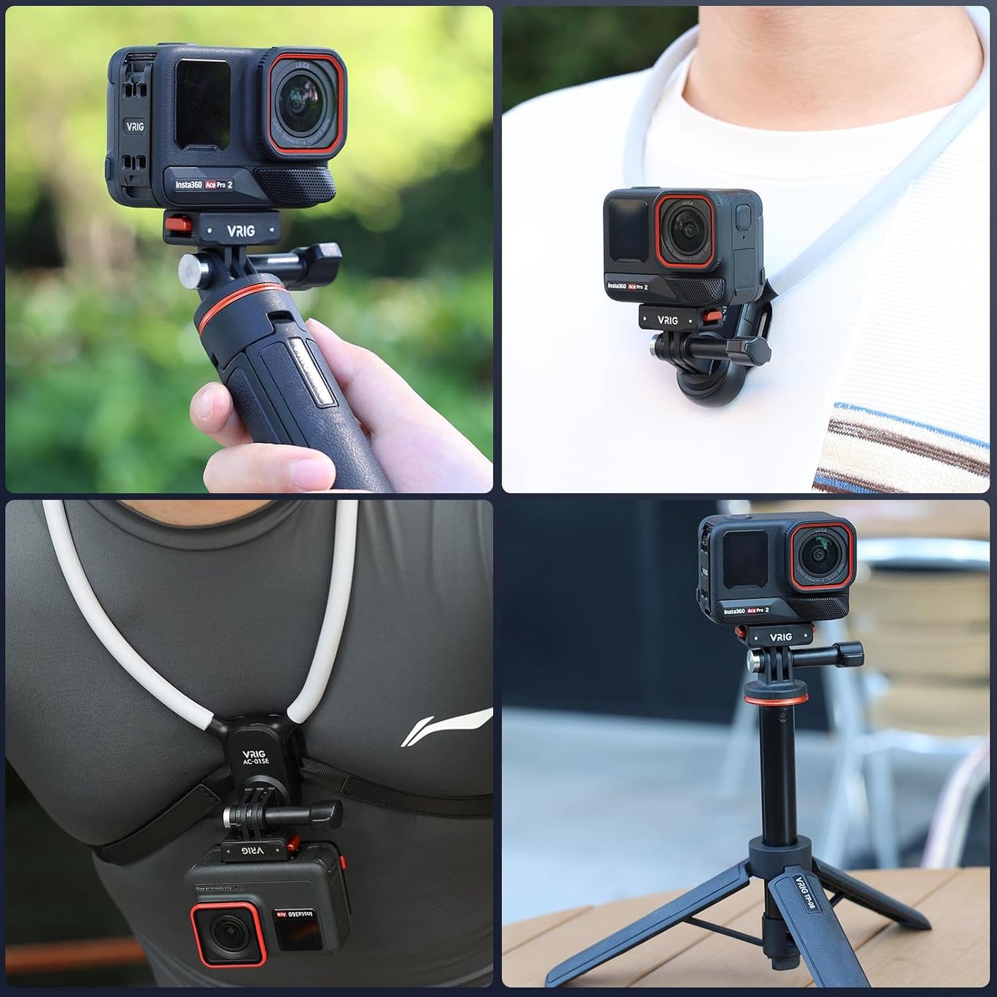 VRIG 360 2/ X5/ X4 2-Prong Magnetic Quick Release Mount for Insta Ace/Ace Pro Air, Quick & Convenient, Camera Mount
