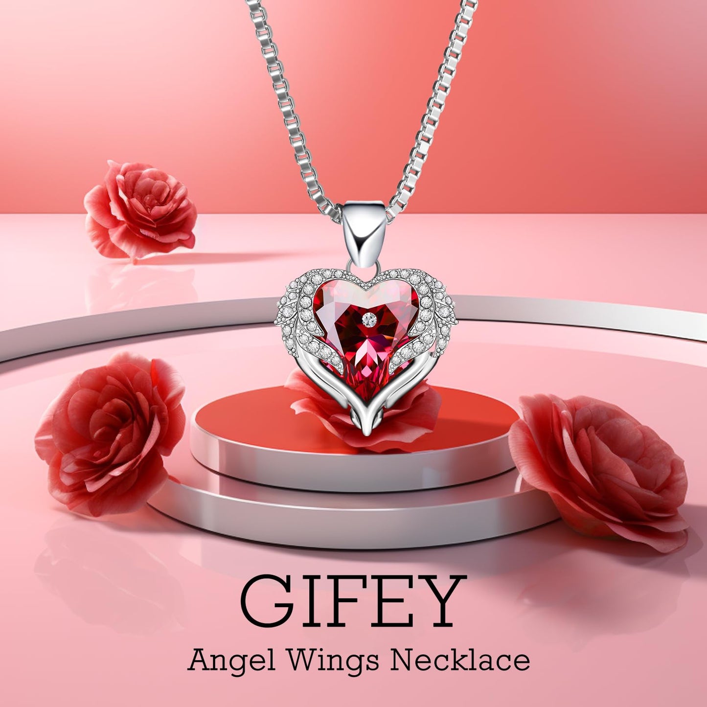 Preserved Real Rose with Necklace -Eternal Roses Forever Flower, Gifts for Her,Women Mom Wife Girlfriend Daughter Grandma Sister,Gifts Idea on Valentines Anniversary Birthday Thanksgiving