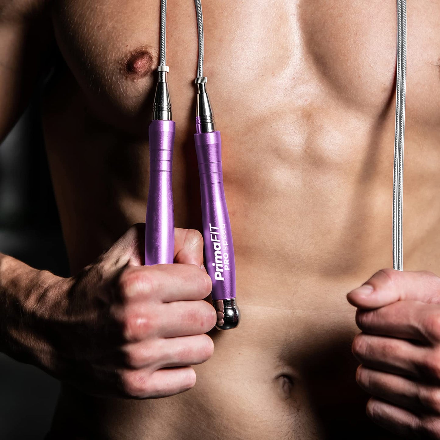 PrimaFIT Jump Rope Pro Speed Skipping Rope Adjustable Adult Jumping Rope Weighted Aluminium Handles for Double Dutch Boxing Workout Crossfit Exercise Fitness Spare Cable Weights Protectors Carry Bag