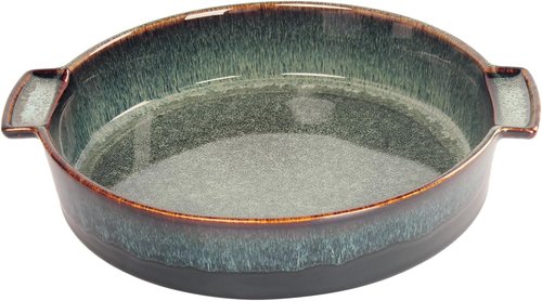 Ceramic Casserole Baking Dish - 1.7 Quart Oven-Safe Bakeware for Lasagna | Round 10 x 10 Inch