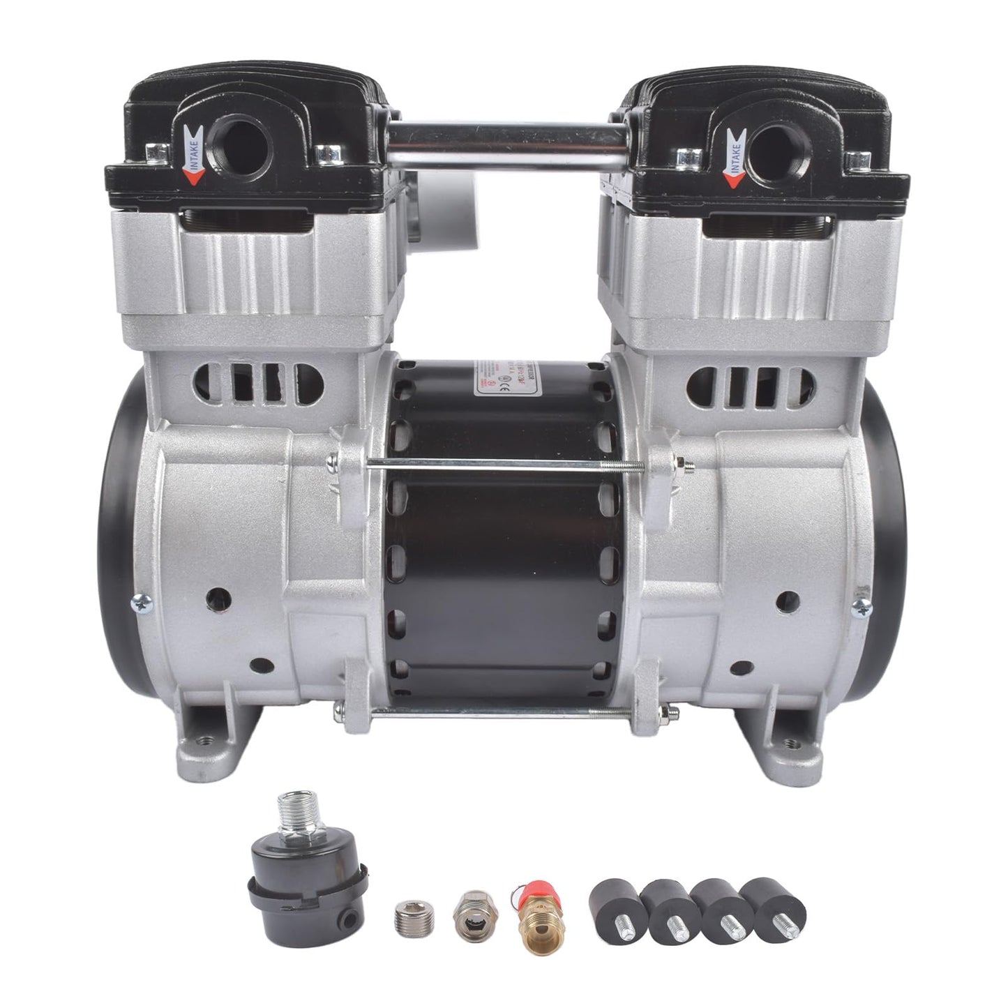 110 Volts 2 HP Electric Air Compressor 15 Amps SP-9421, SP9421 24 Gallons Ultra Quiet and Oil-Free Pump/Motor Mixizap
