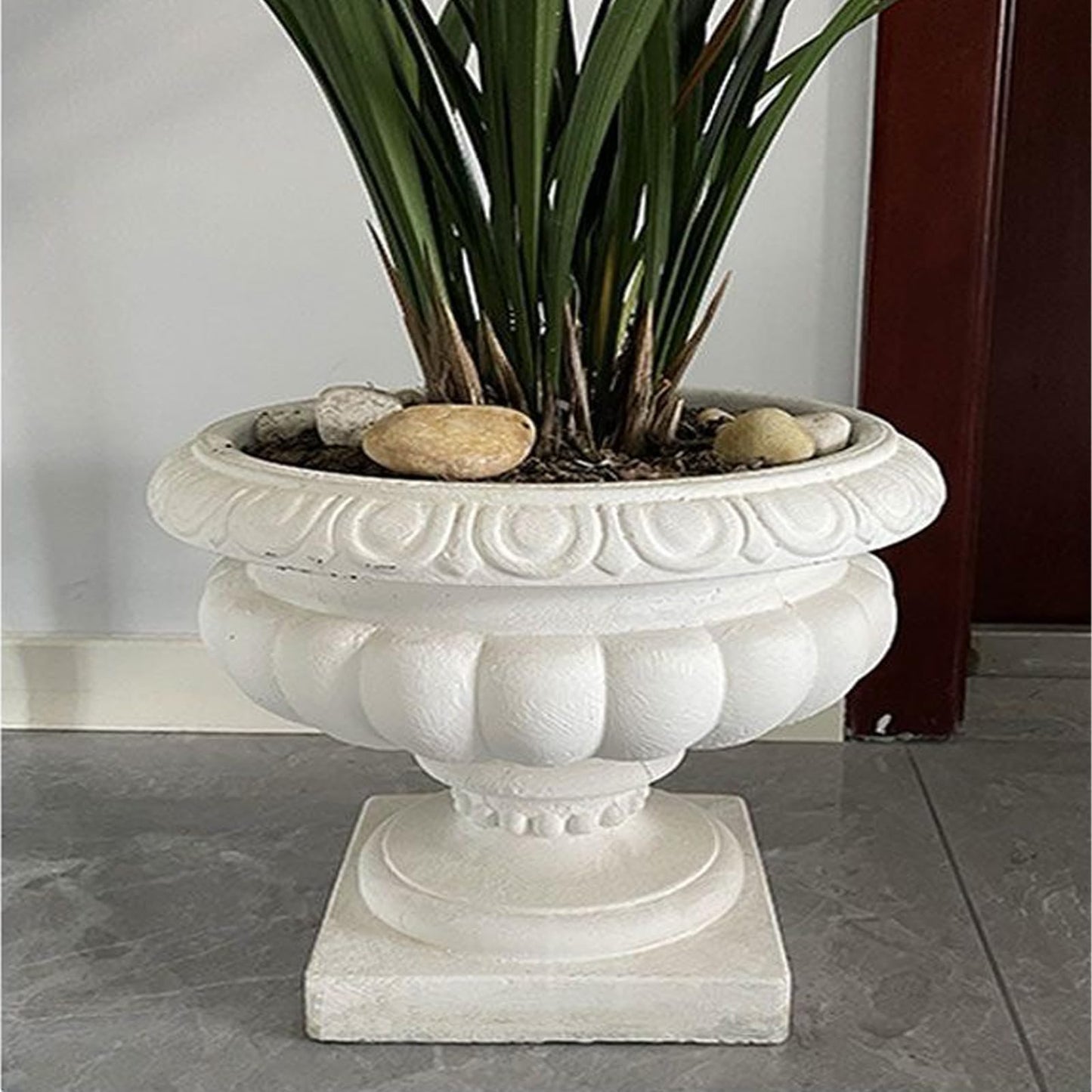 DIYUNIMOULD Extra Large Planter Molds,19.68 * 19.68 * 19.68 Inches Extra Large Flowerpot Molds Inset Drainage Pipe for Your Garden Decor