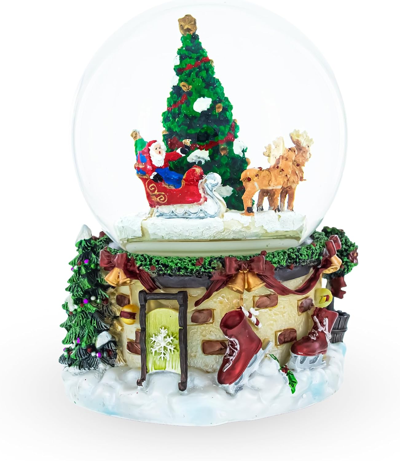 Rotating Santa's Tree Serenade | Musical Water Globe with Enchanting Holiday Scene