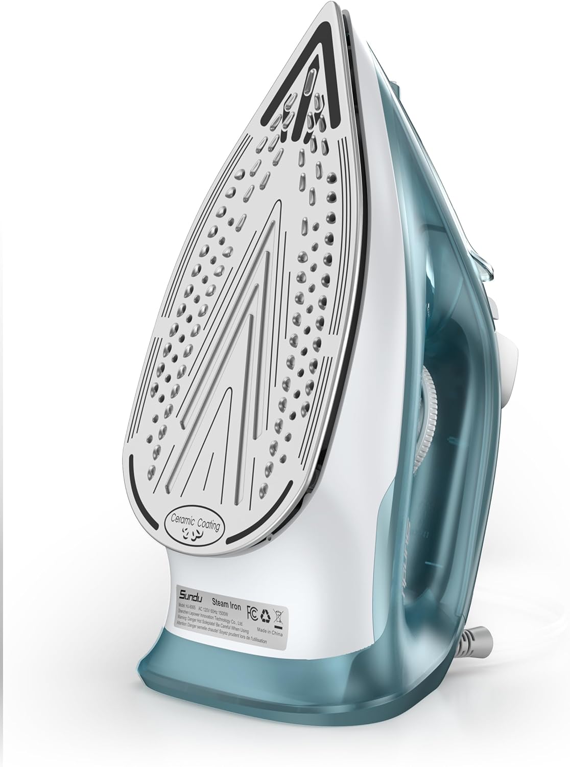 Skiennix Steam Iron - 1500W Ceramic Soleplate, Rapid Heating, Self-Cleaning | Green, 11.84oz Tank