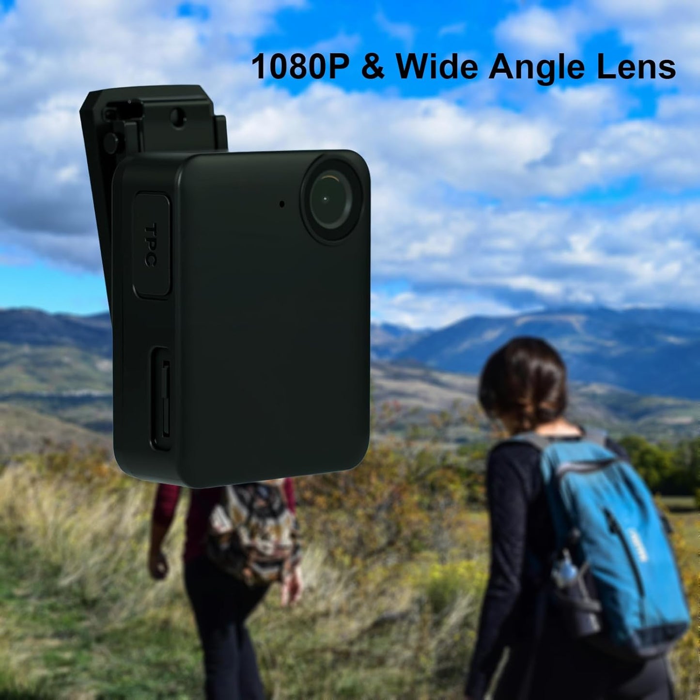 Lenofocus 1080P 64GB Body Camera Mini Wearable Body Cam, Small Size Clip on Pocket POV Camera, Portable Sports Video