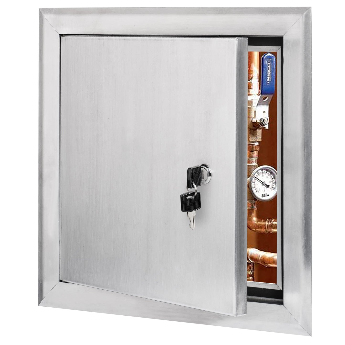 Premier 24x24 Universal Aluminum Access Panel Door with Keyed Latch, Insulated for Exterior Application Use, Wall or Ceiling Mounted for Drywall, Plumbing, Electrical, 2400 Series