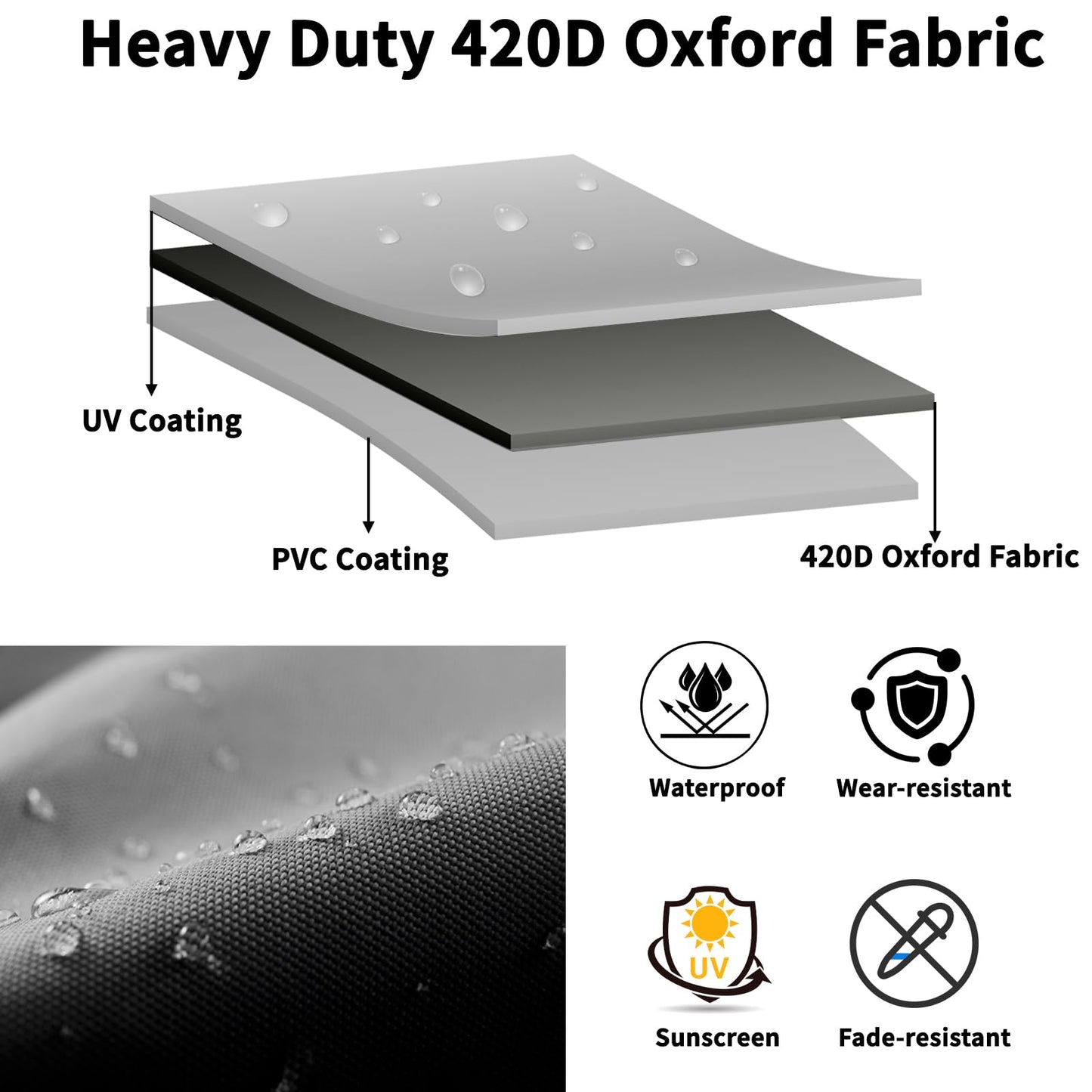 82.5" x 68" x 64" Squat Rack Cover for Gym & Outdoor: 420D Oxford Weight Lifting Rack Protector, Waterproof Power Equipment Cover with Zipper