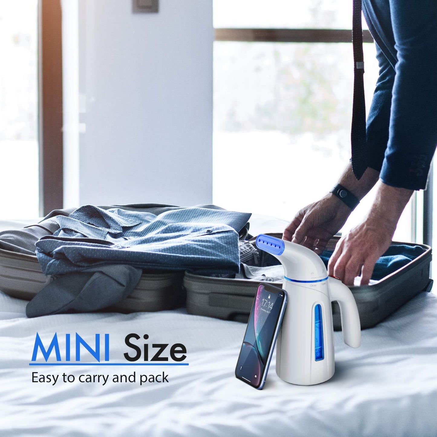 OGHom Handheld Clothing Steamer - 240ml Portable Travel Steam Iron for Garments | 120V Only