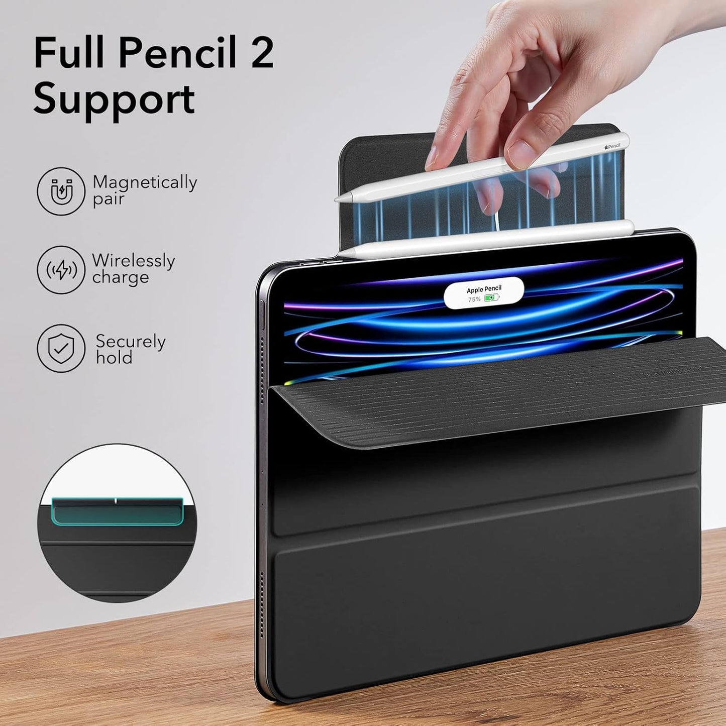 ESR 11 Inch 11 (2022/2021/2020, 4th/3rd/2nd 2-Way 2 for iPad Pro Case, iPad Pro Folio Cover Generation), Convenient