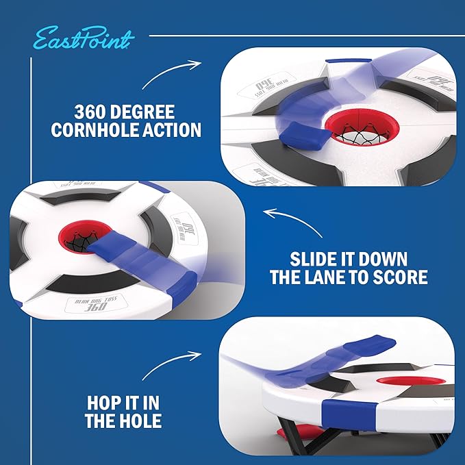 EastPoint Sports Bean Bag Knockout - 360 Degree All-Weather Cornhole Set - Includes 16 Bean Bags