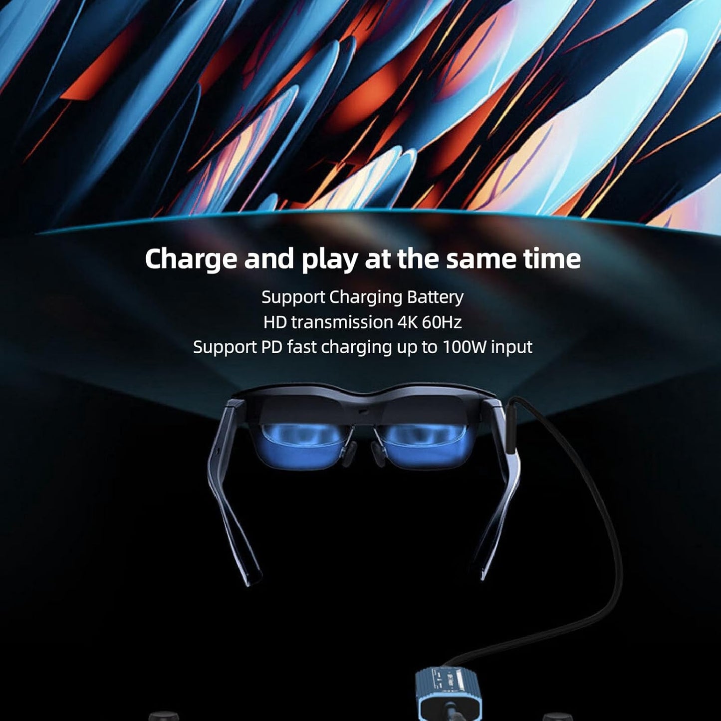 Vikye 4K 60Hz USB - C Docking Stations, USB C Converter Compatible with AR Glasses for Steam Deck Smartphones