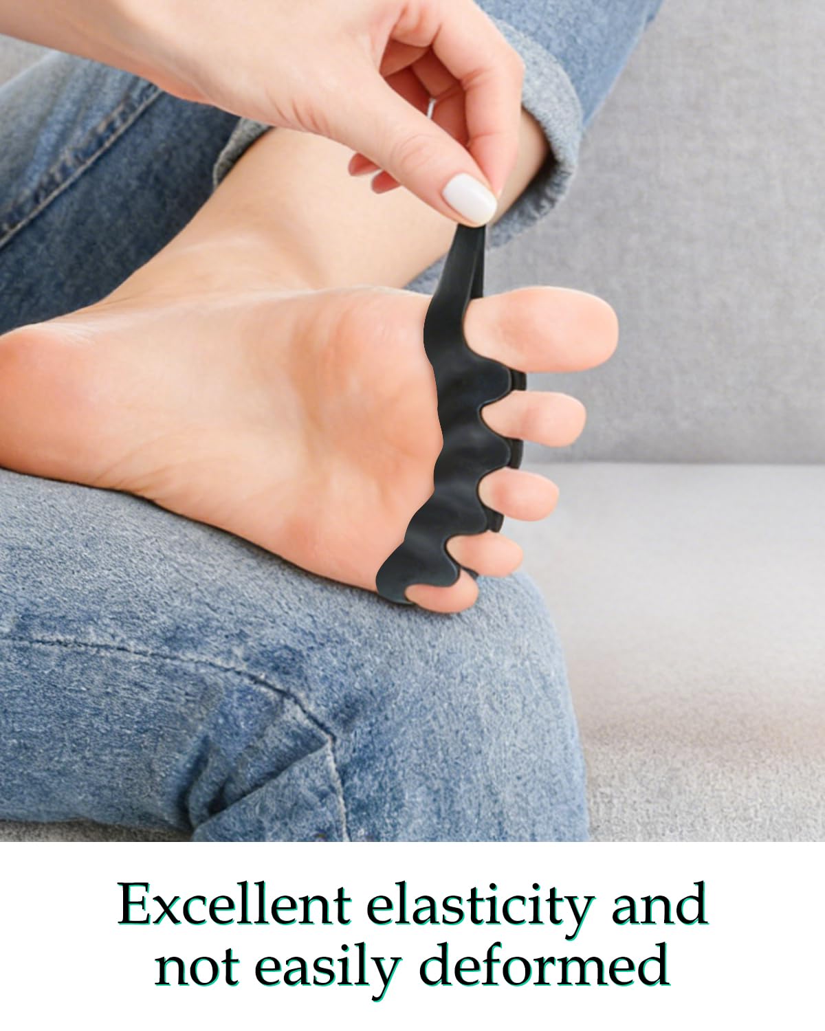 DLMDLM 4PCS Silicone Toe Separators to Correct Toes Alignment for Women and Men, Toe Spacers Straightener for Bunion Relief, Hammertoes and Overlapping Toes (Large)