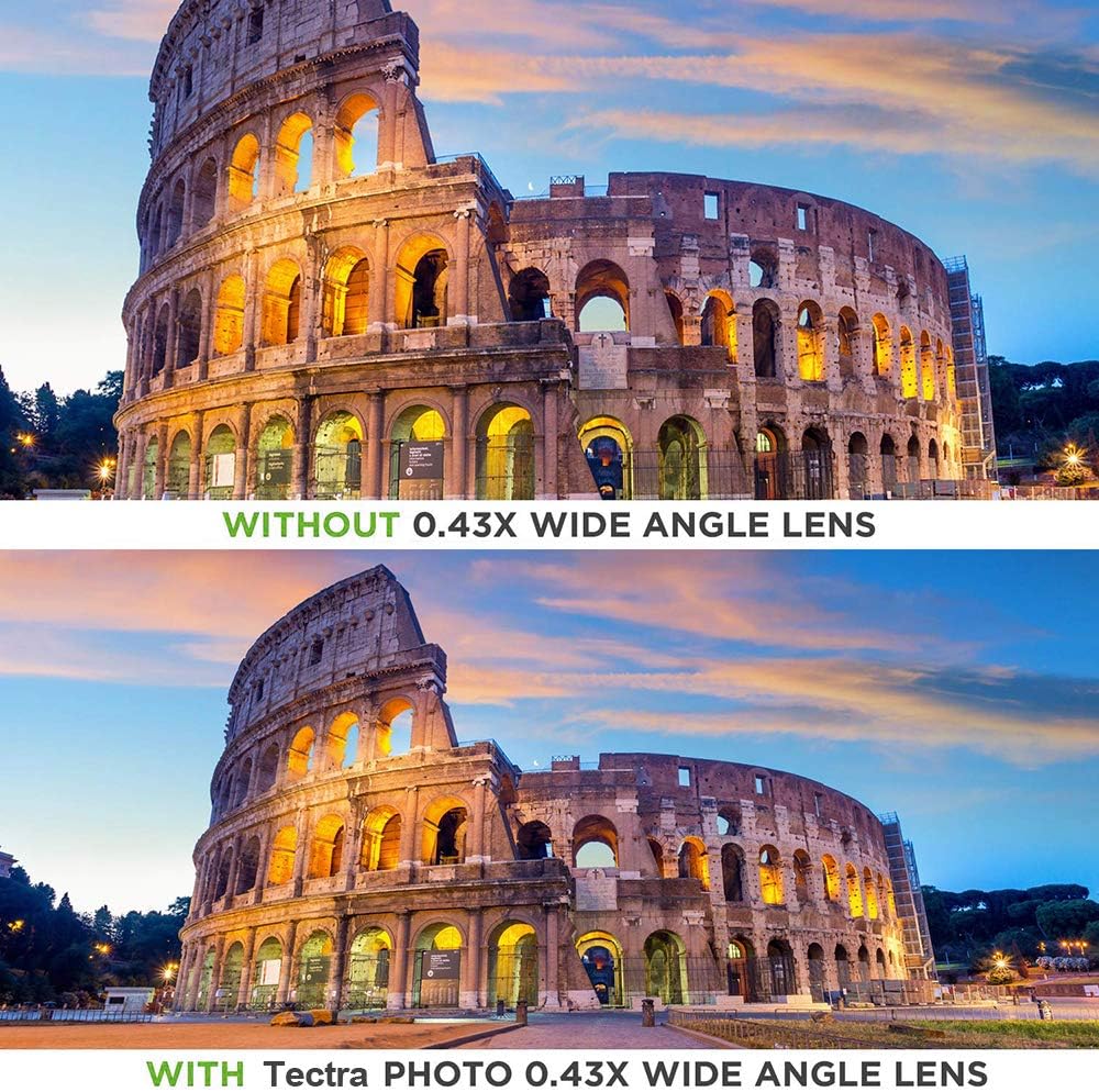 Tectra 58MM 0.43x T7 T7i T6i T6s T6 SL2 SL3 70D 77D 80D 1100D 700D 650D 600D 550D 300D 100D Professional HD Wide Angle