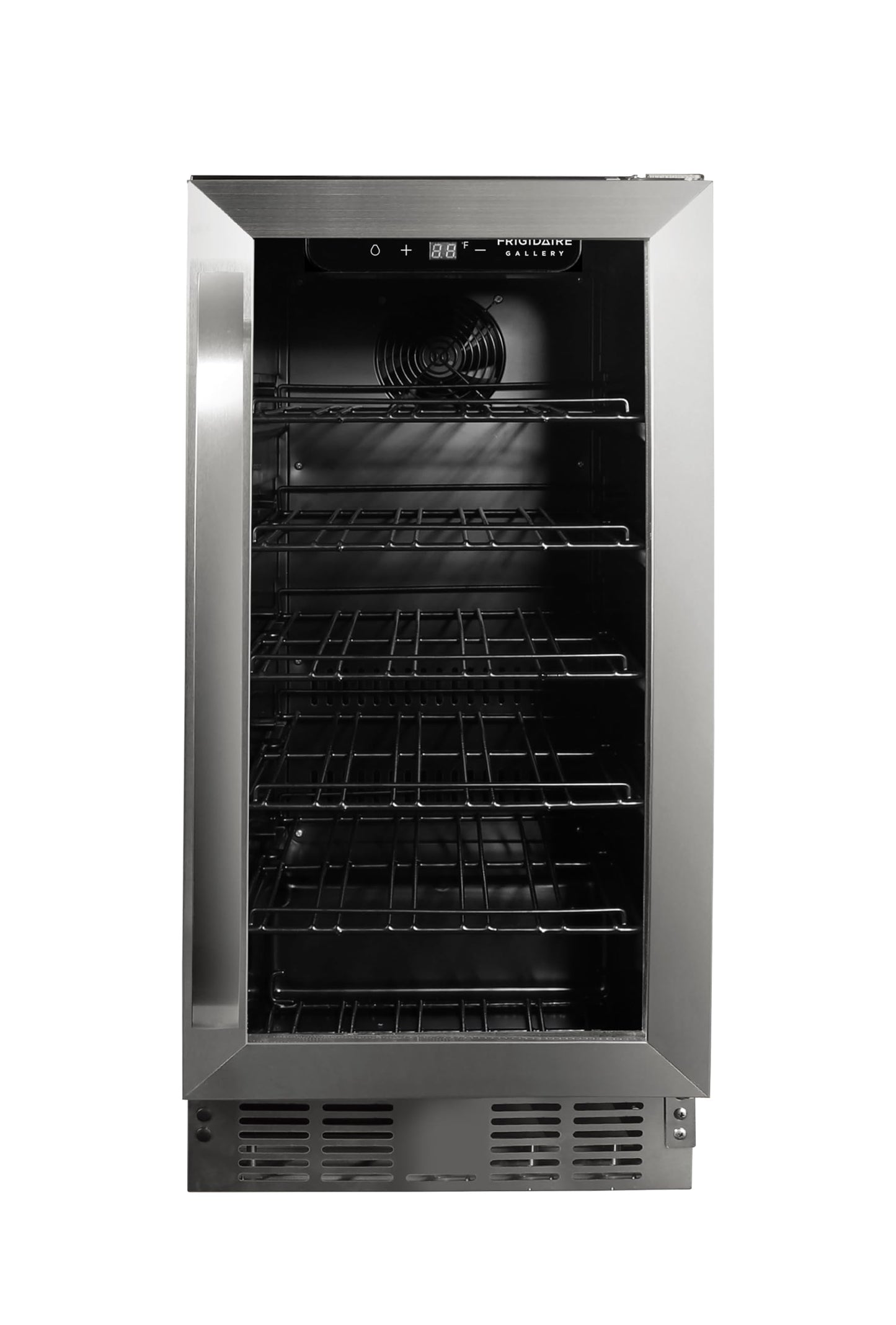 Frigidaire Gallery, 22.5" Wide Beverage Cooler, 30-Bottles Stainless Steel, with Lock, Tempered Glass Door, Frost Free, Glass Door, Stainless Steel, Built-in