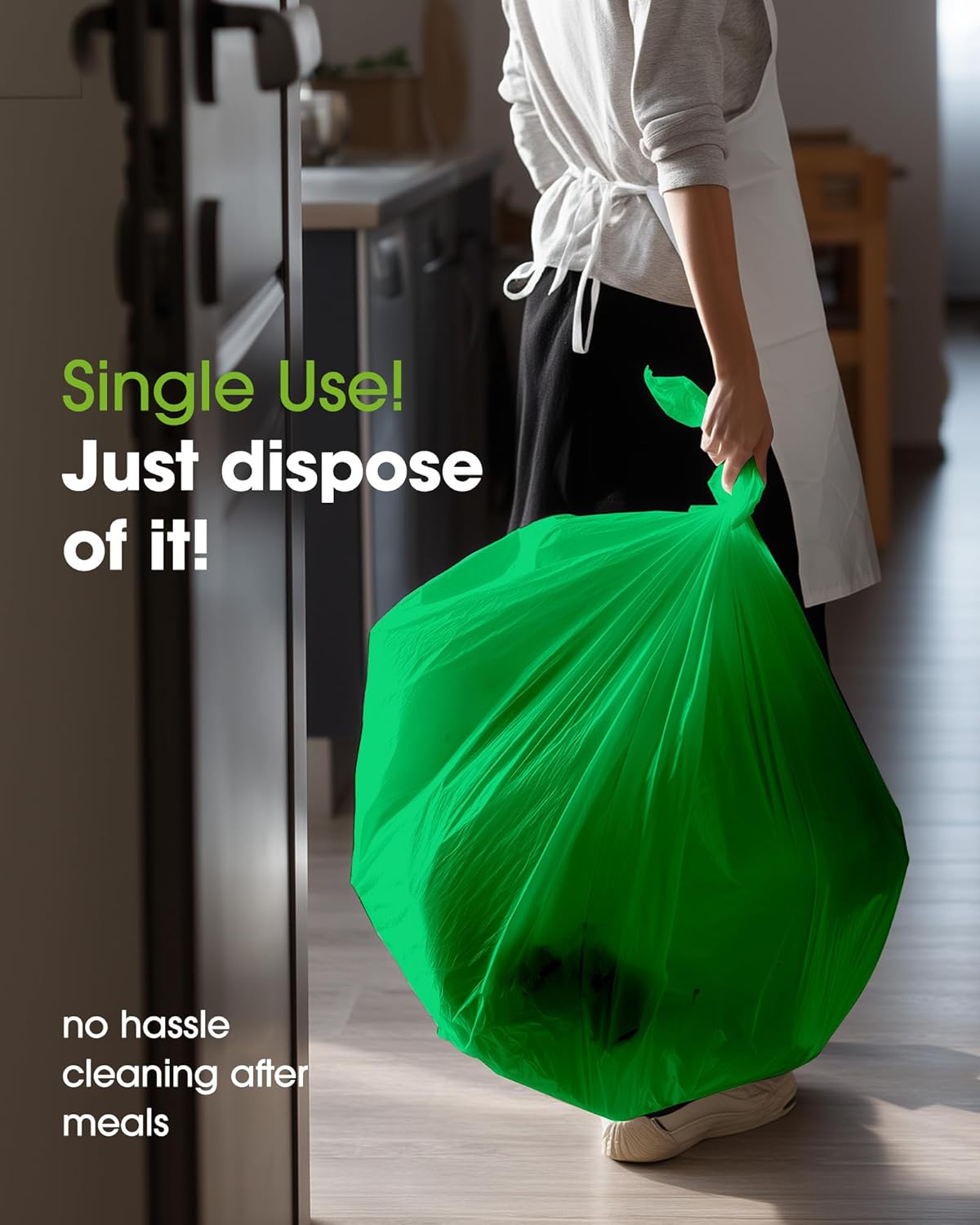 Pureegg Disposable Plastic Tablecloths - 8 Pack, 54 x 108 Inch, St. Patrick's Day & Christmas Decor, Leakproof Green