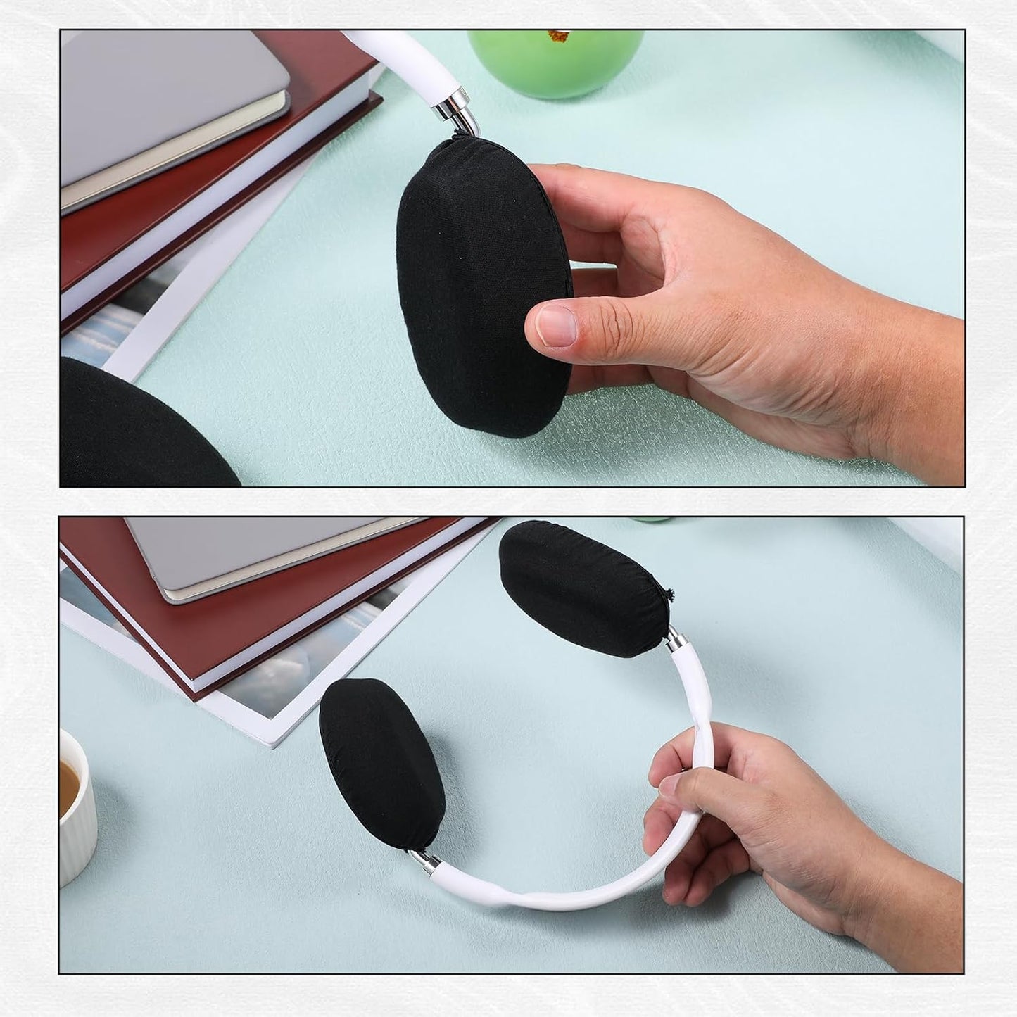 Xyembu 3 3.5" 4.3" Pairs Headphone Ear Covers, Washable Stretchable Earpad Cover, Fabric Headphone-Pads Covers