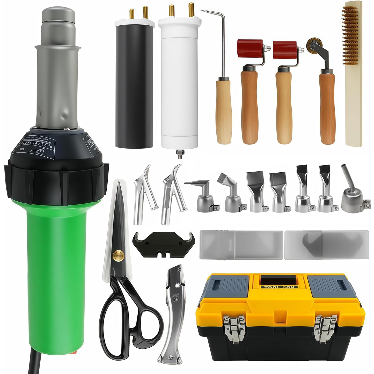 110V 1600W Professional PVC Roofing Welding Tools, Hot Air Plastic Welder Kit with Plastic Case, Heat Gun Kit Weld for Water Tanks, PVC Floor and Plastic Boats
