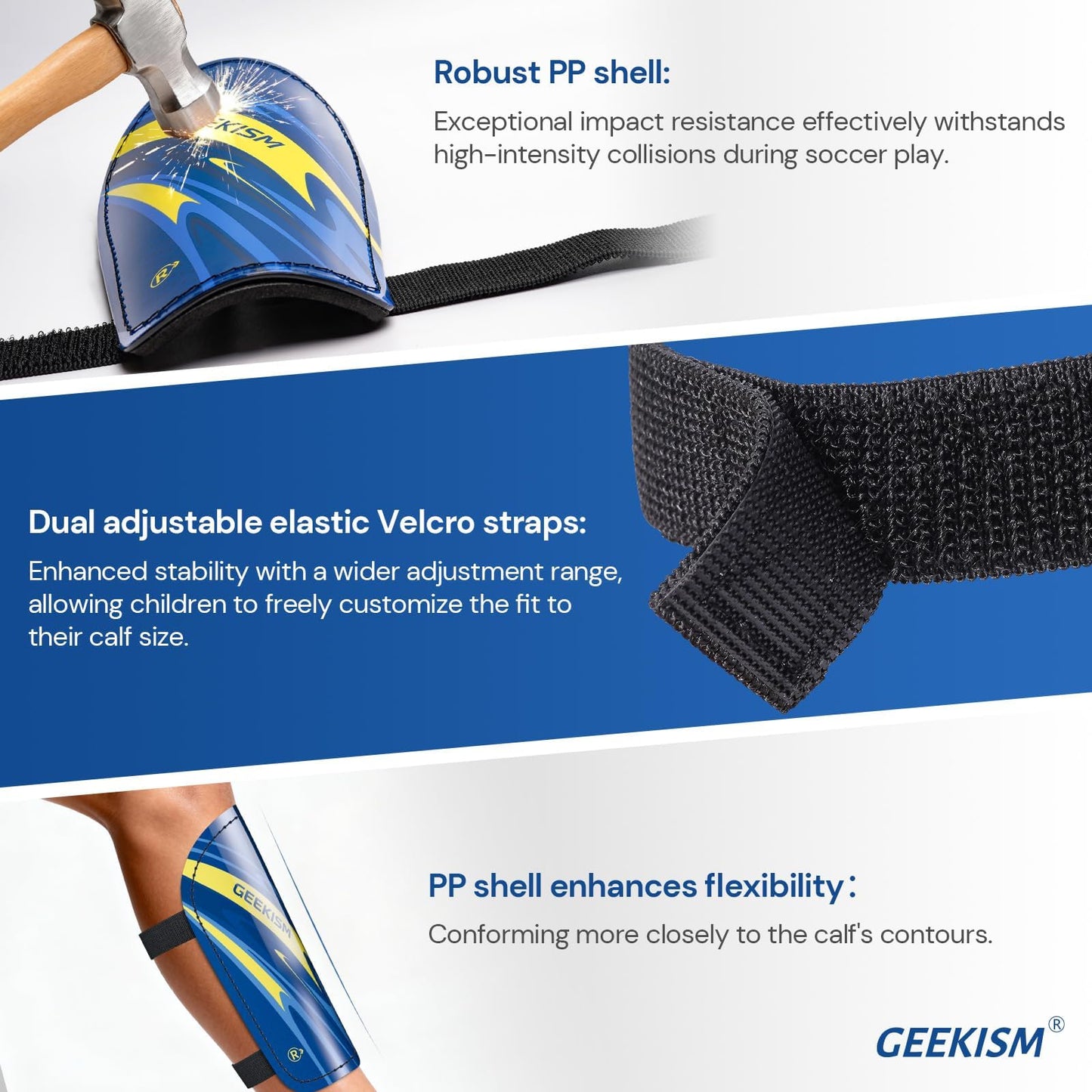 Soccer Shin Guards for Youth Kids Toddler - Durable Protective Soccer Shin Pads Equipment, Football Gear for 3 5 4-6 7-9 10-12 Years Old Children Teens Boys Girls
