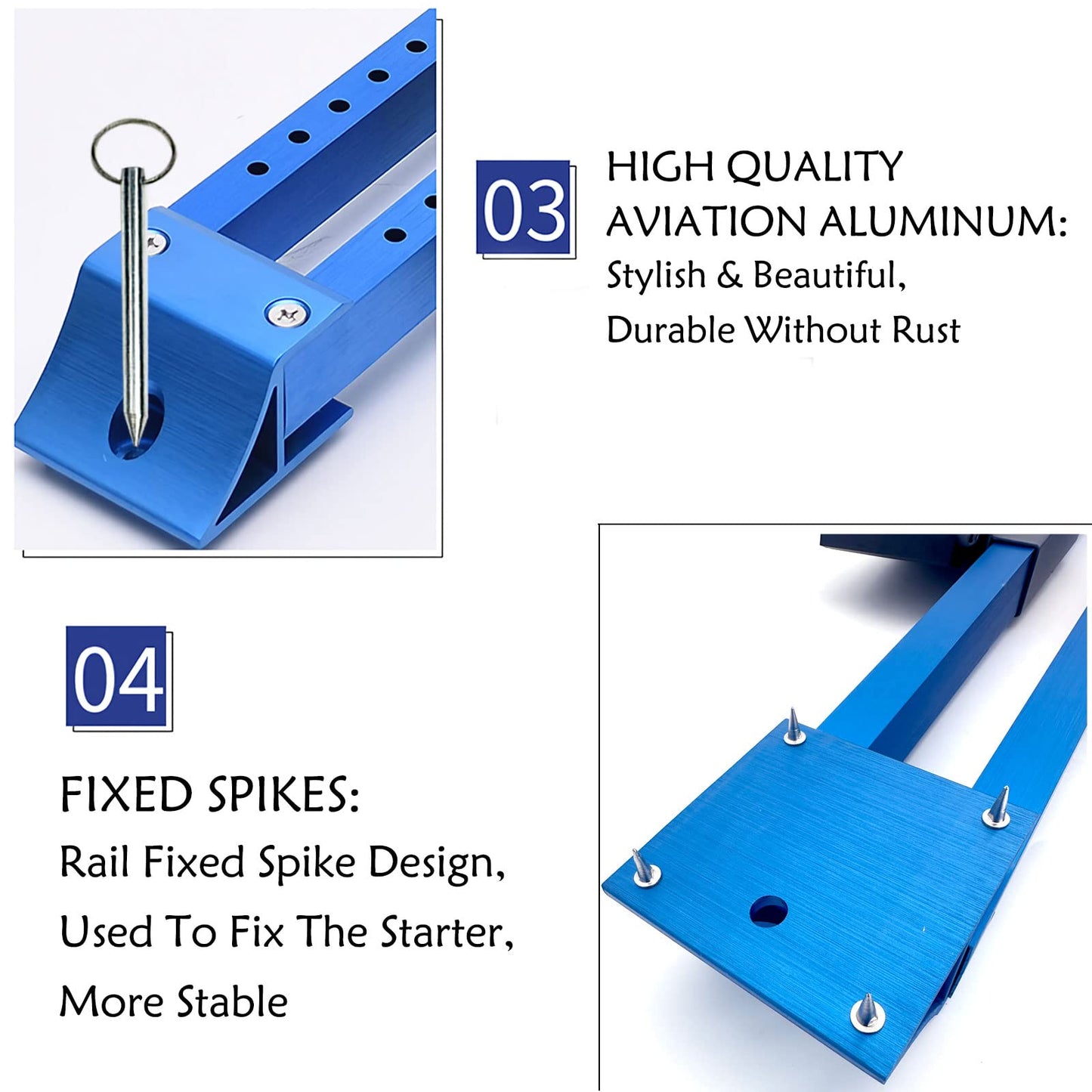 Supvision 30In Lightning Starting Block Sprinter Pedals 6 Angle Adjustable Sprinter Track and Field Aluminum Suitable for Plastic Runway Cinder Track