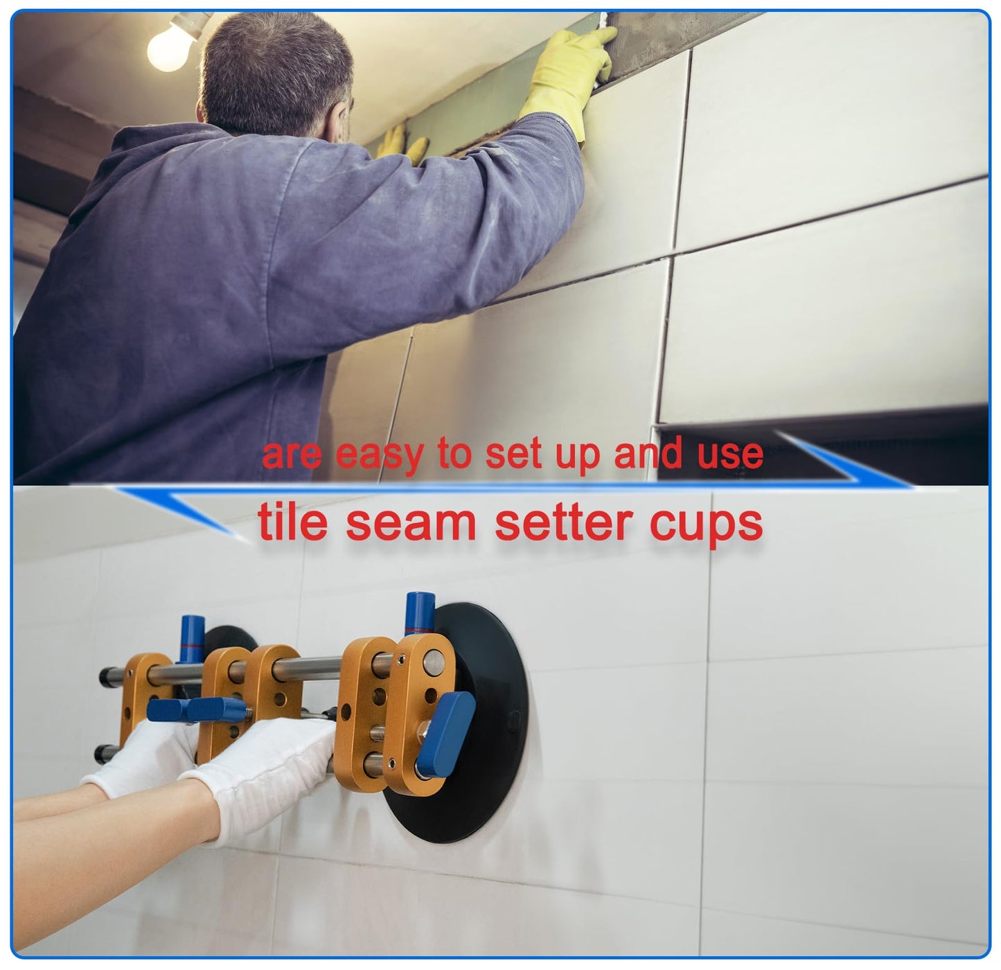 6 Inch Granite Seam Setter Tool, 2-Pack - Countertop Slab Lifter & Leveling System for Quartz, Marble, Natural Stone