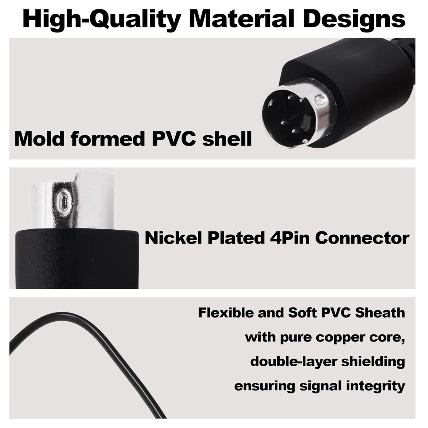 YARCHONN 4 4 -30cm S-Video Cable Mini Din Pin SVideo Y Splitter Extension Cable Pin Mini Din SVHS Y Splitter Lead Cord