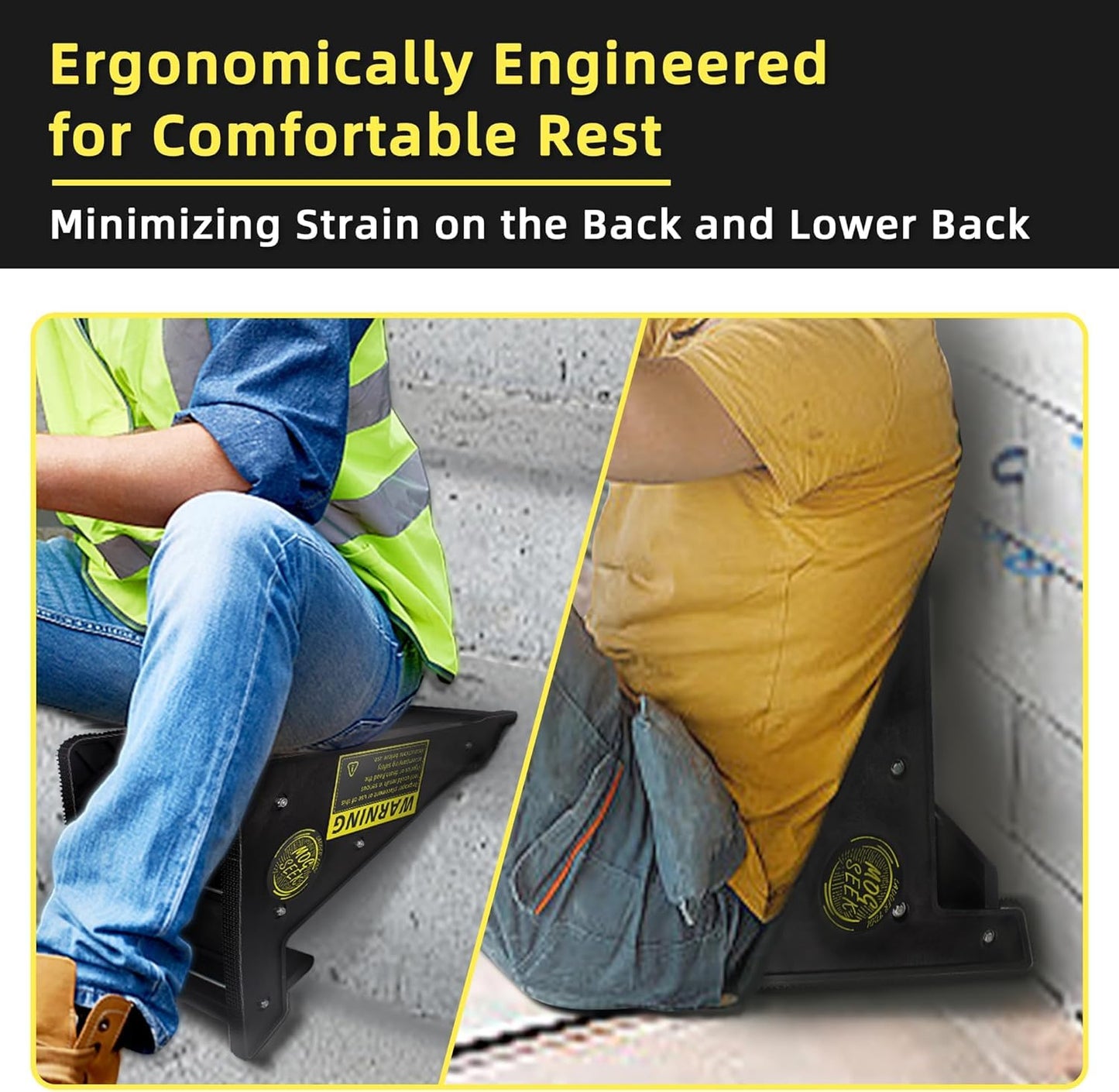 2 Pack Ladder Leveler, Pitch Hopper, Ladder Stabilizer with Storage, Ladder Levelers for Stairs and Extension Ladders, Easy to Use, Conquer Uneven Ground