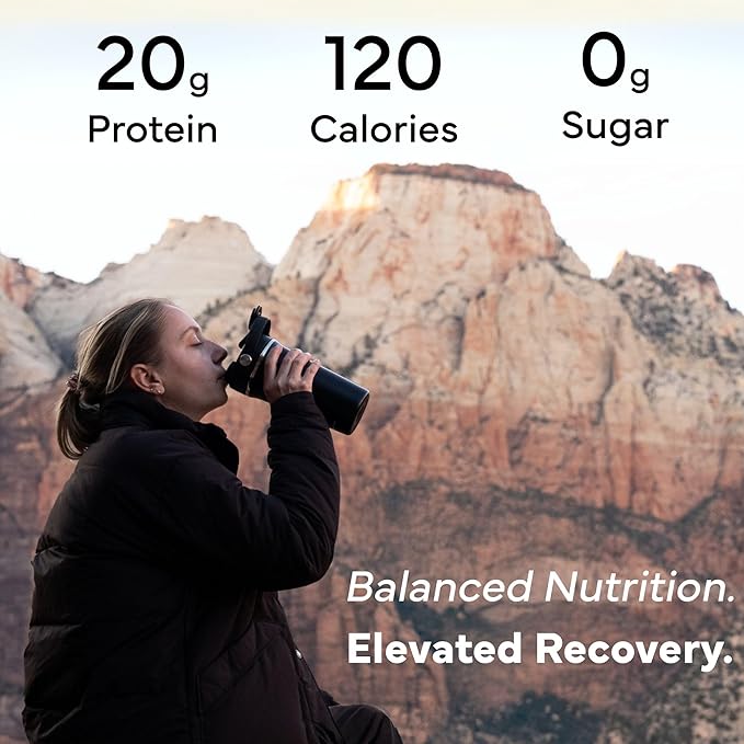 Recovery Plant Based Protein Powder, Vanilla Flavor - 20g Complete Vegan Protein, 0g Sugar, 120 Calories, Supports Muscle Recovery & Strength, Dairy Free, Gluten Free, 28 oz Bag