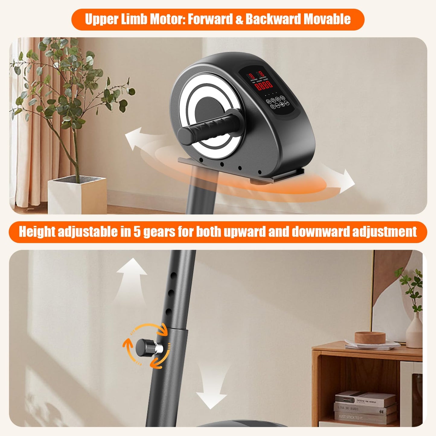 RECOVION Electric Rehabilitation Exercise Bike, arm and Leg Motorized Pedal Exerciser and Rehabilitation Trainer, Suitable for Knee, Foot, and arm Rehabilitation.