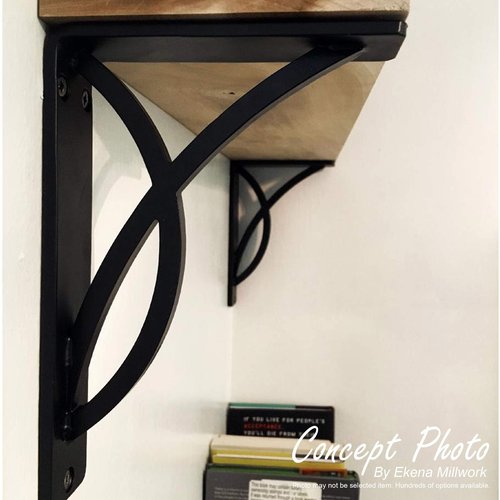 Ekena Millwork BKTM02X05X08TASAWS Metal Bracket, 2" W x 5 1/2" D x 8" H, Antiqued Warm Silver