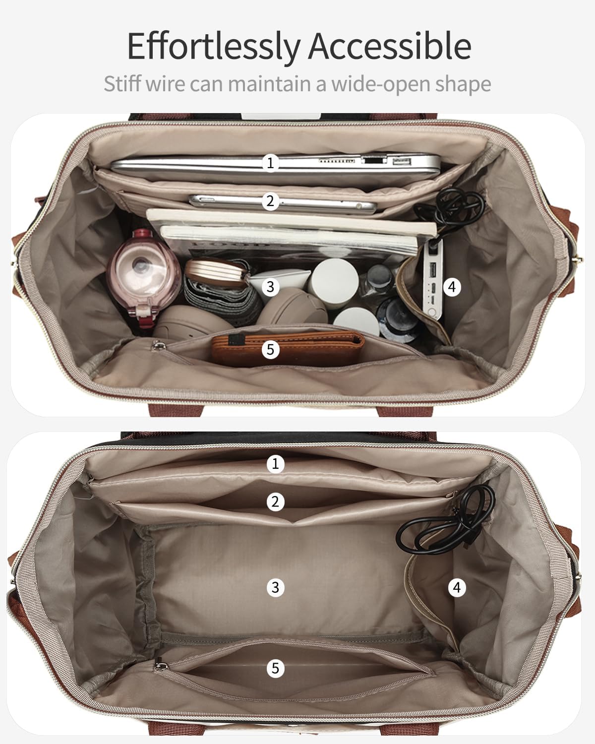 Backpack, Pack Bookbag for Women Laptop Teacher Nurse Work Computer Bags with Cup Holder & USB Charger for Travel