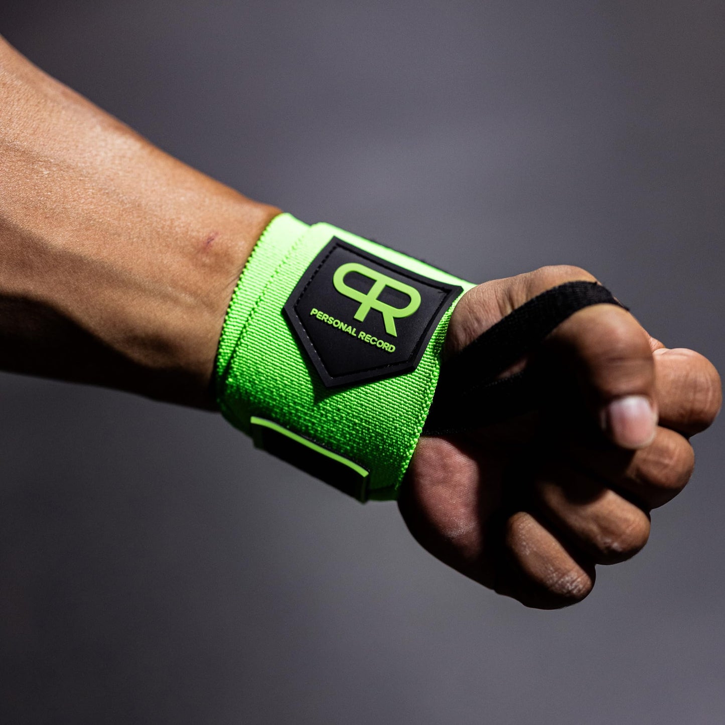 PR PePR Personal Record Heavy Duty Premium Wrist Wraps, More Elasticity, Reinforced Stitching, Extra Wide Strap, Strong Thumb Loop, Larry Wheels Weightlifting Wraps, Lifting Wrist Wraps (Neon)