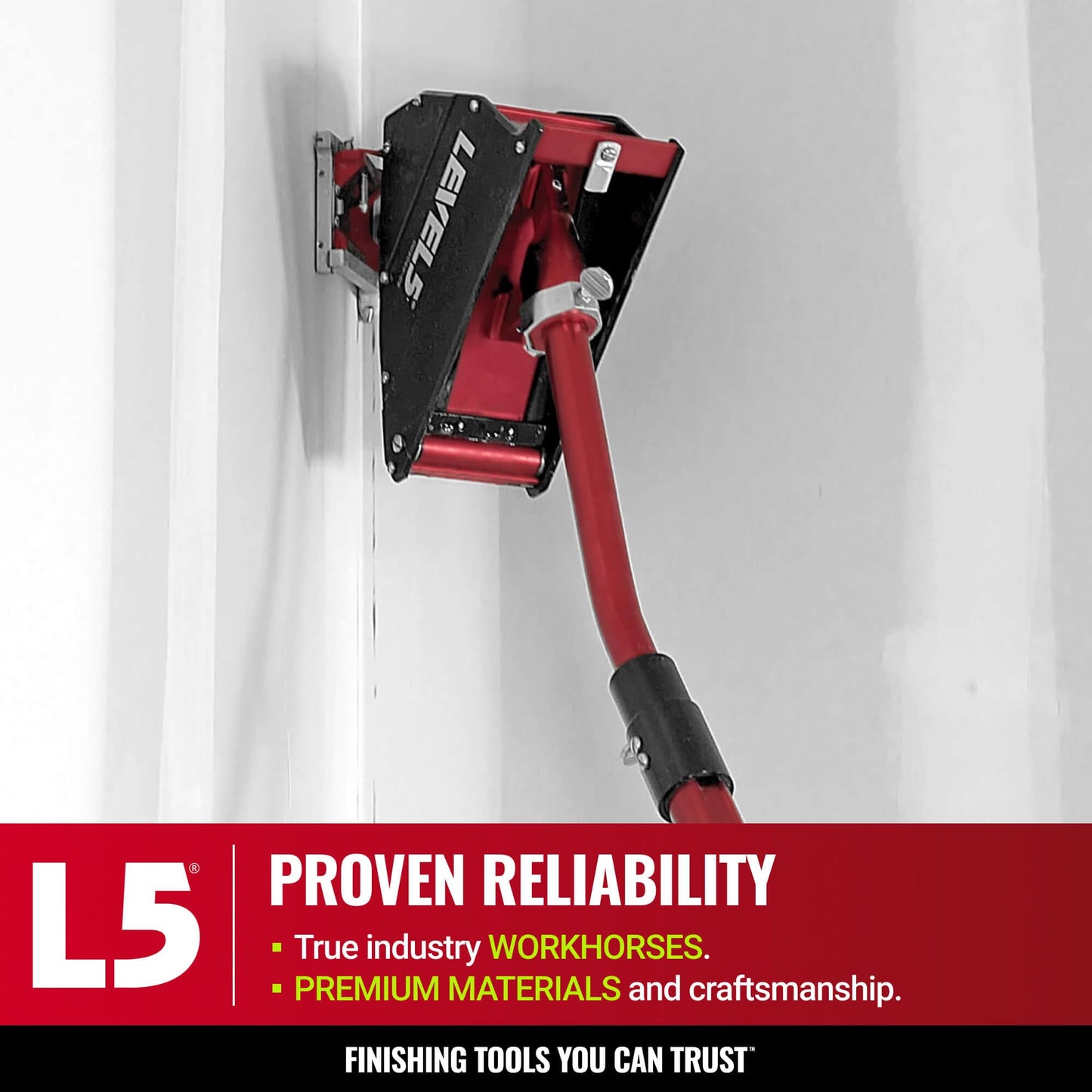 LEVEL5 Automatic Drywall Taping and Finishing Tool Set | 4-600 | Automatic Taper, 10”/12" Flat Boxes, 3” Angle Head, 7” Corner Applicator Box, Corner Roller, Standard Handles, Pump, Gooseneck