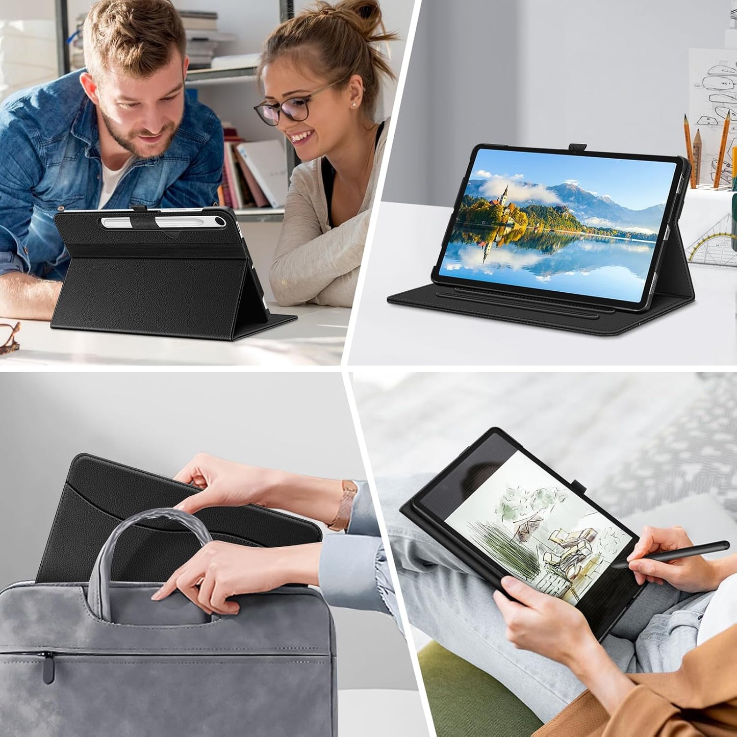 FINTIE S10 S10 S9 5G 10.9 Inch/Tab S9 11 Inch Case for Samsung Galaxy Tab Lite/ FE/ FE with S Pen Holder, Multi-Angle